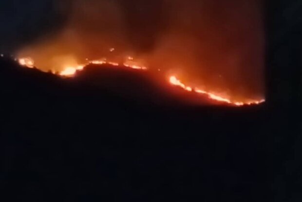 آتش سوزی کوه کنمانج